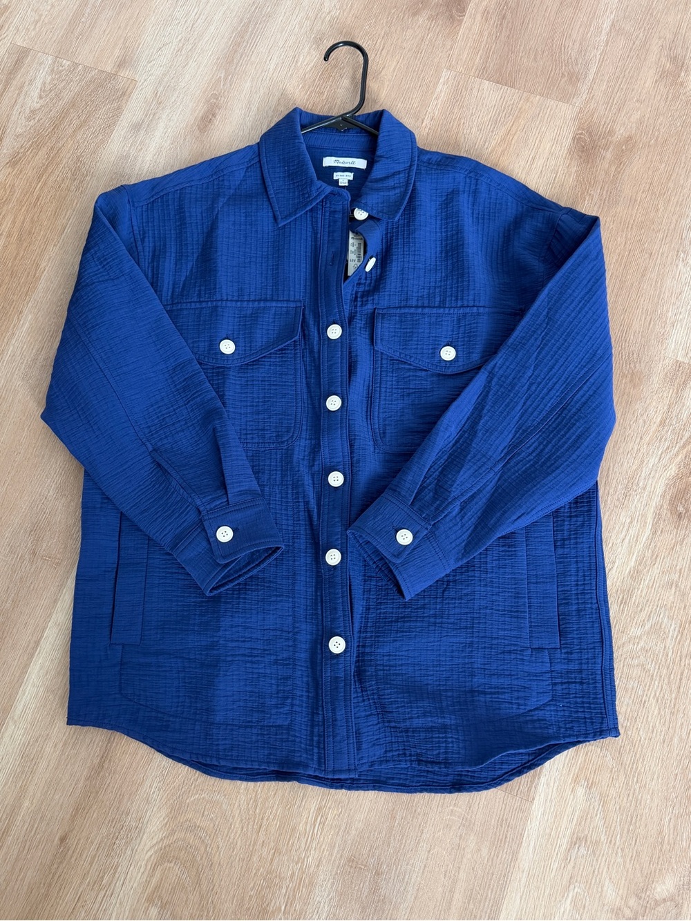 Madewell oversized Navy Blue Lightweight Shirt Jacket